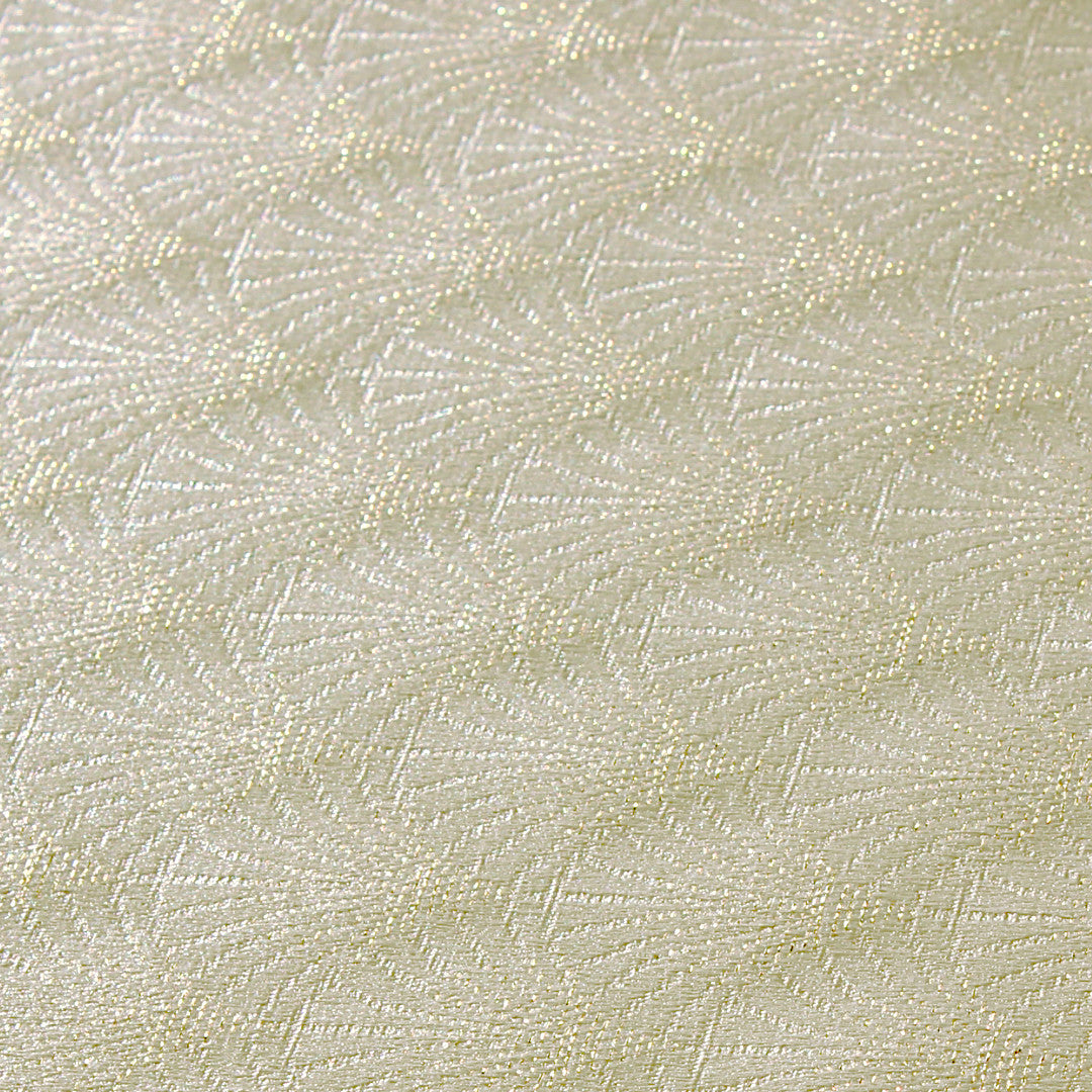 Amigoni Oro Solfjäderblad - Elegant textilduk med lurex i guld, 160 cm bred, närbild