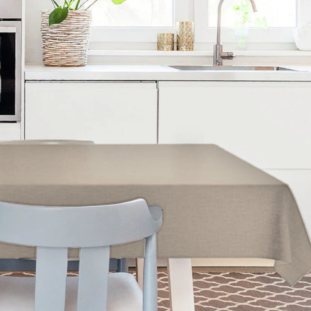 Capri Taupe - Kraftig enfärgad vaxduk med naturligt textil-look