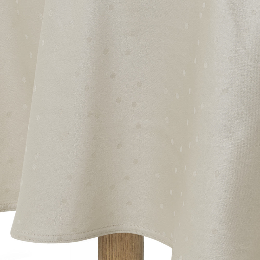 Compliments Damastduk Confetti, Moon – Rund Ø 200 cm, kant