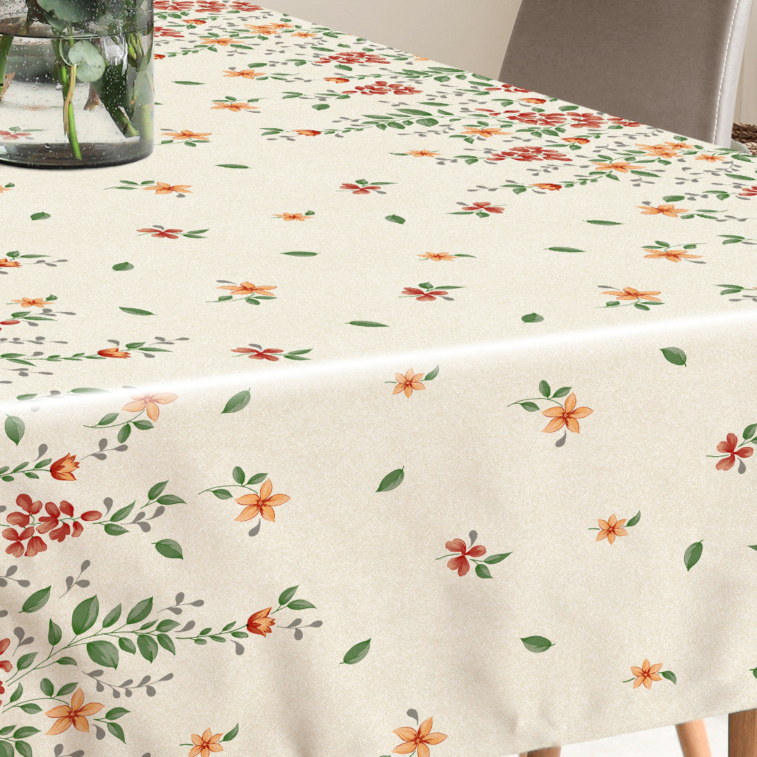 Flora Sand – Präglad vaxduk med blombård, mönster