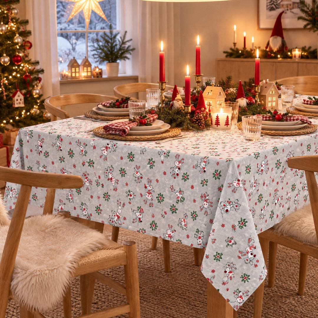 Nordfavn Ciervos Navidad – Julvaxduk med söta renar