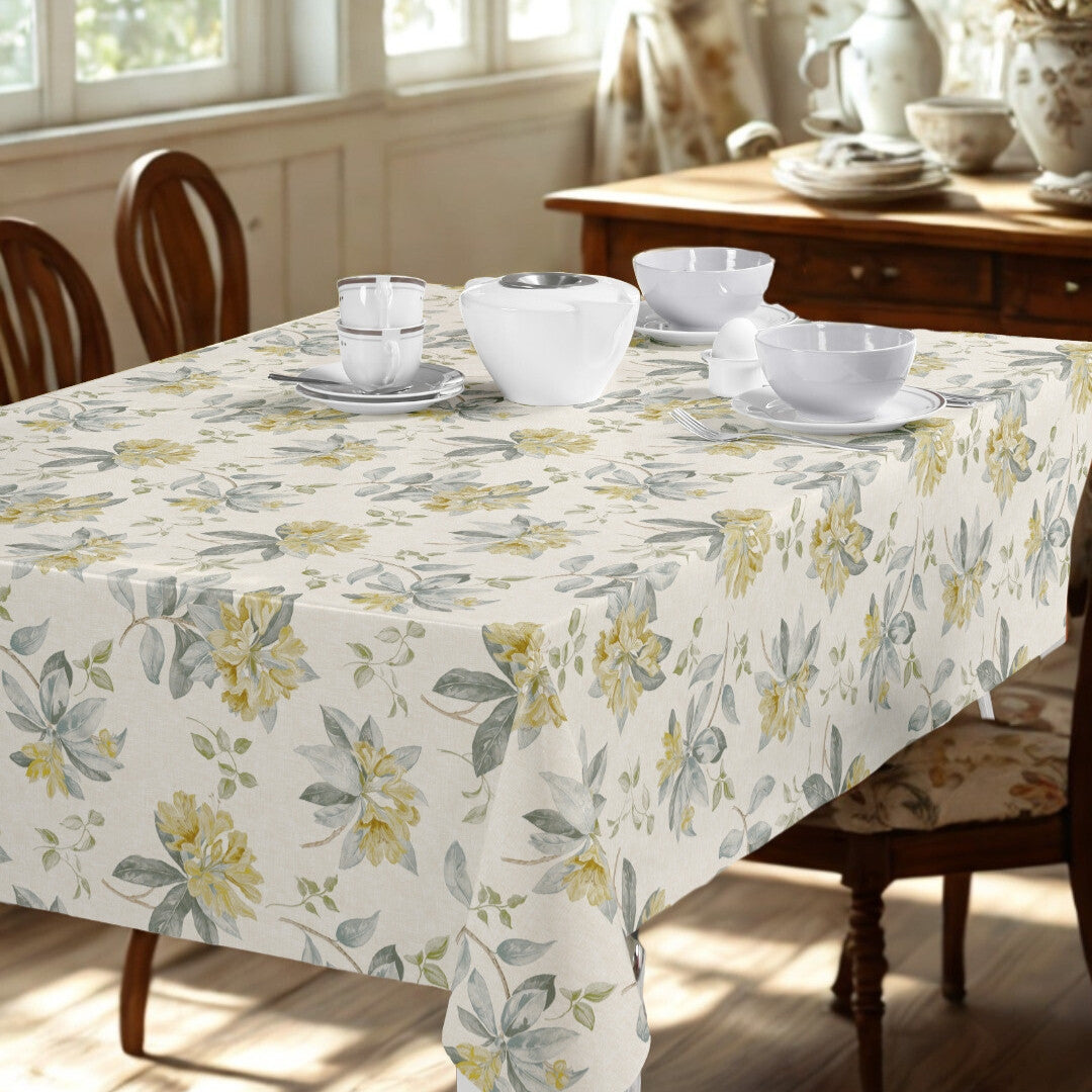 Nordfavn Fruehling Gul - Duk med elegant blommönster, miljö
