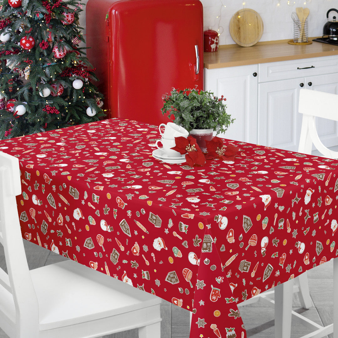 Nordfavn Xmas Cookies – Julvaxduk med kakor och julmotiv miljöbild