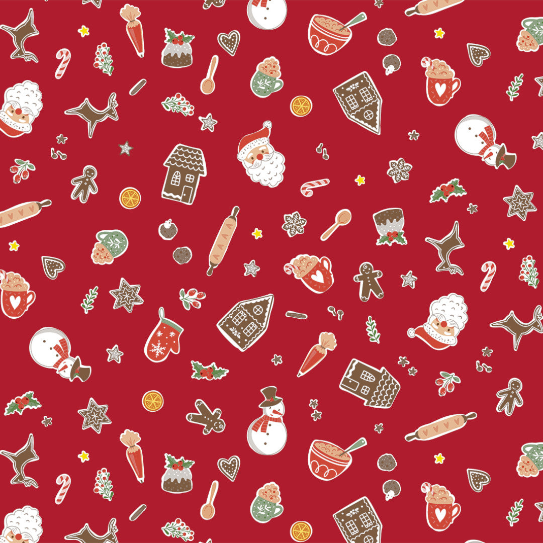 Nordfavn Xmas Cookies – Julvaxduk med kakor och julmotiv mönster