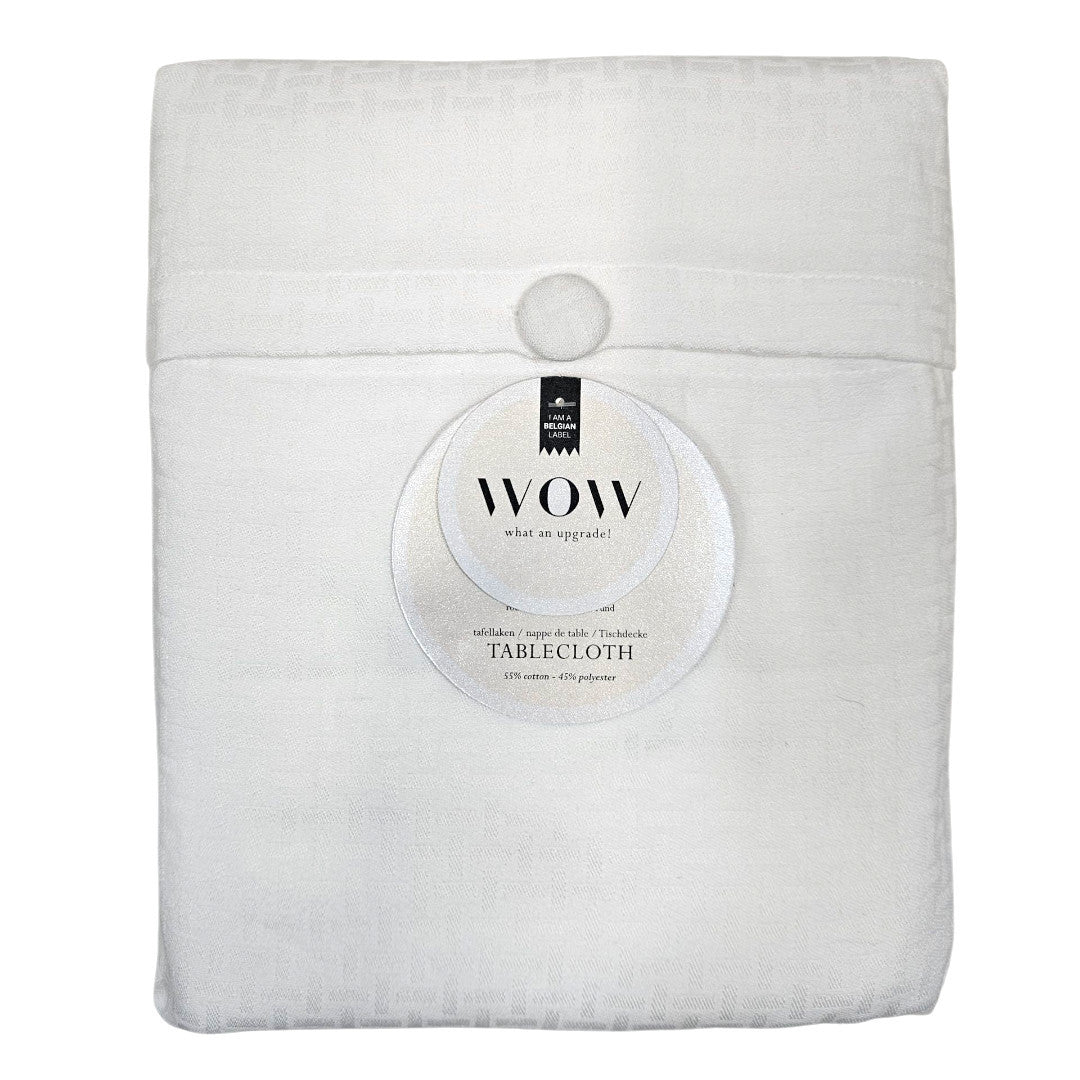 WOW Tradition Swan damastduk 150 x 300 cm – Vit, förpackning