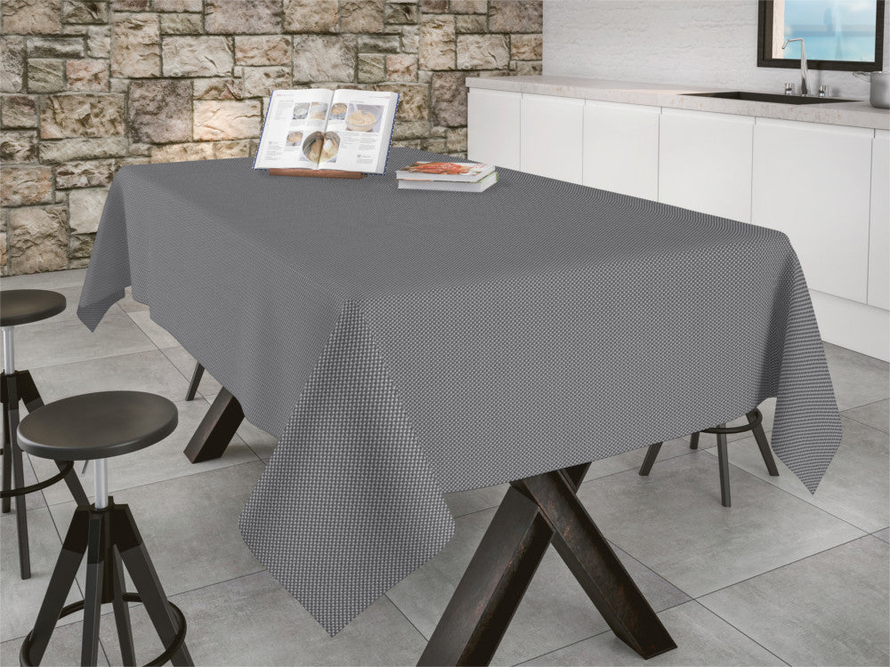 Brocos Stone - Jacquardvävd textilvaxduk med glidskydd, 160 cm bred