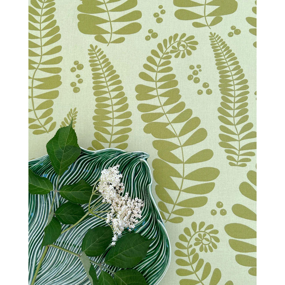 Fern Green - Notes by Susanne Schjerning - textilvaxduk med glidskydd