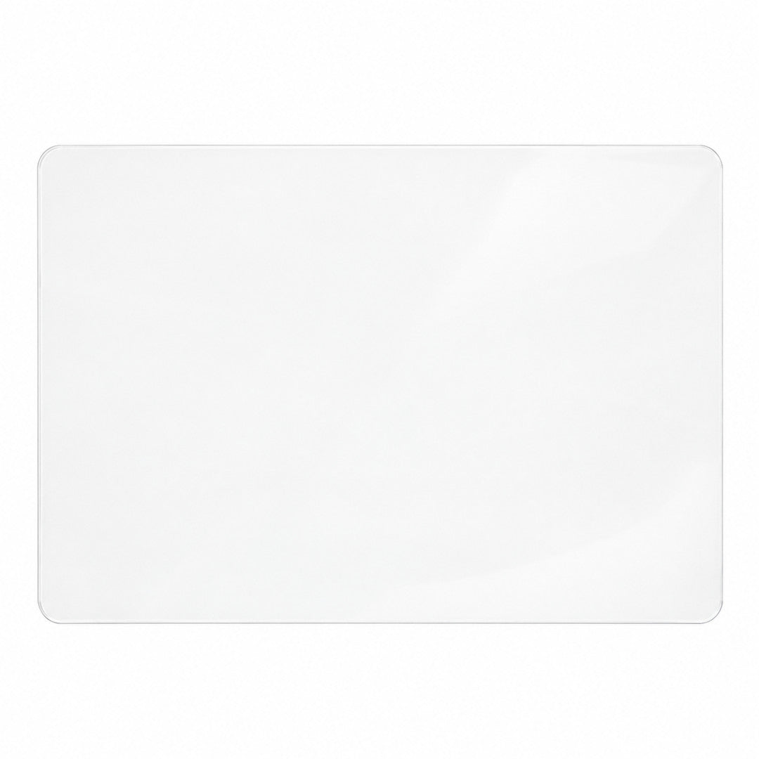 Genomskinlig bordstablett i 2,0 mm klar plast – rektangulär 30 x 43 cm, modell