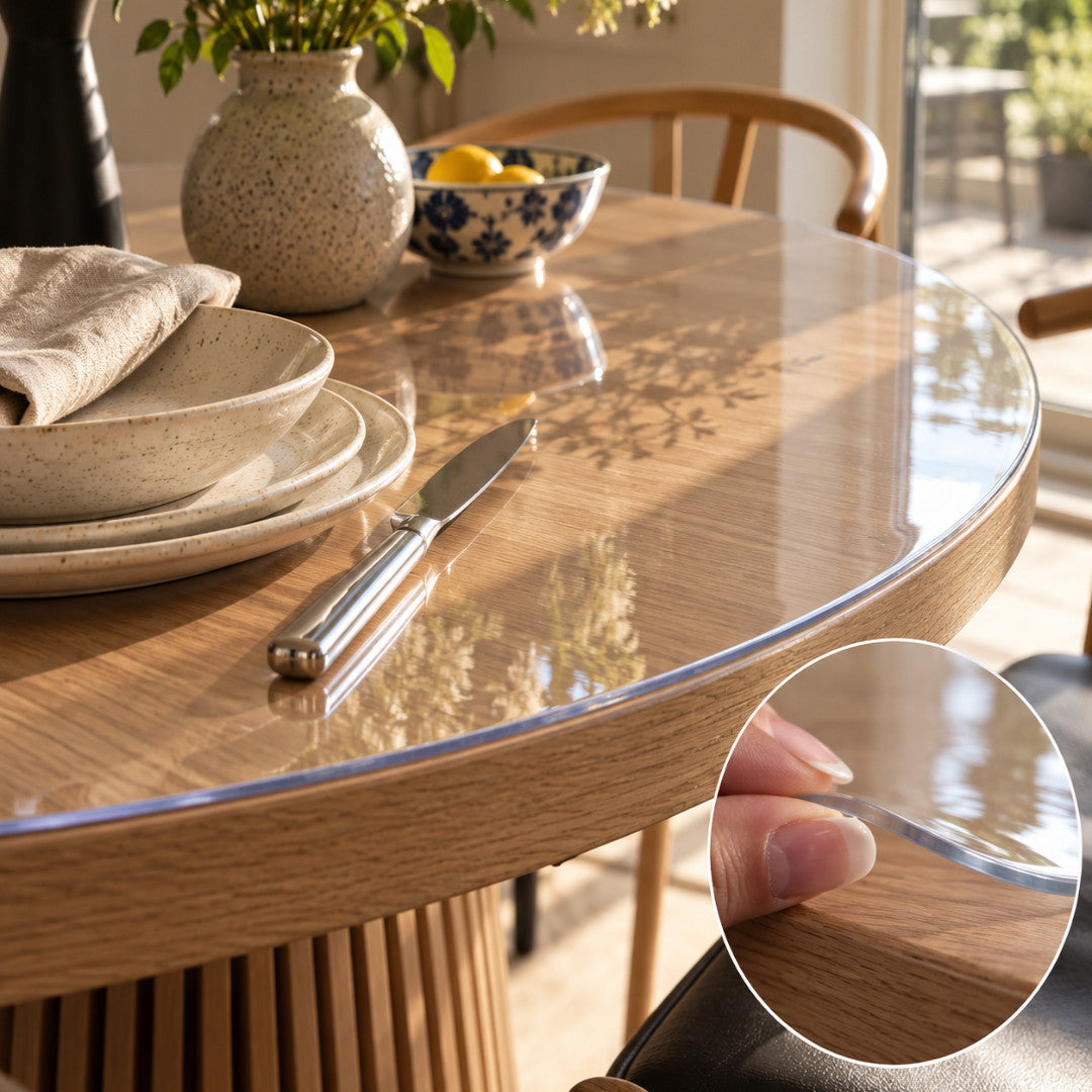 Kraftig genomskinlig duk i klar plast – 2,0 mm / 100 cm
