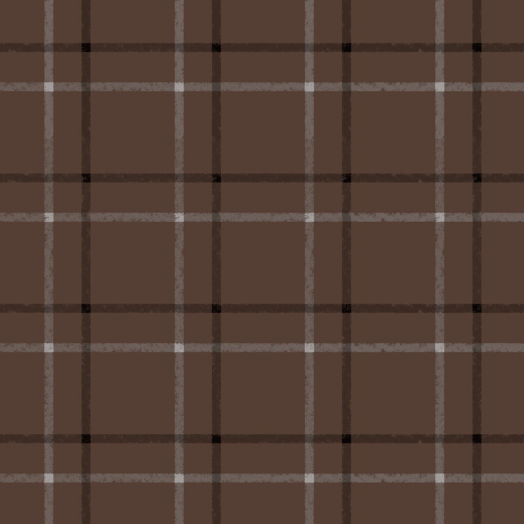 Check Pecan - Lola vaxduk med klassiskt rutigt design närbild