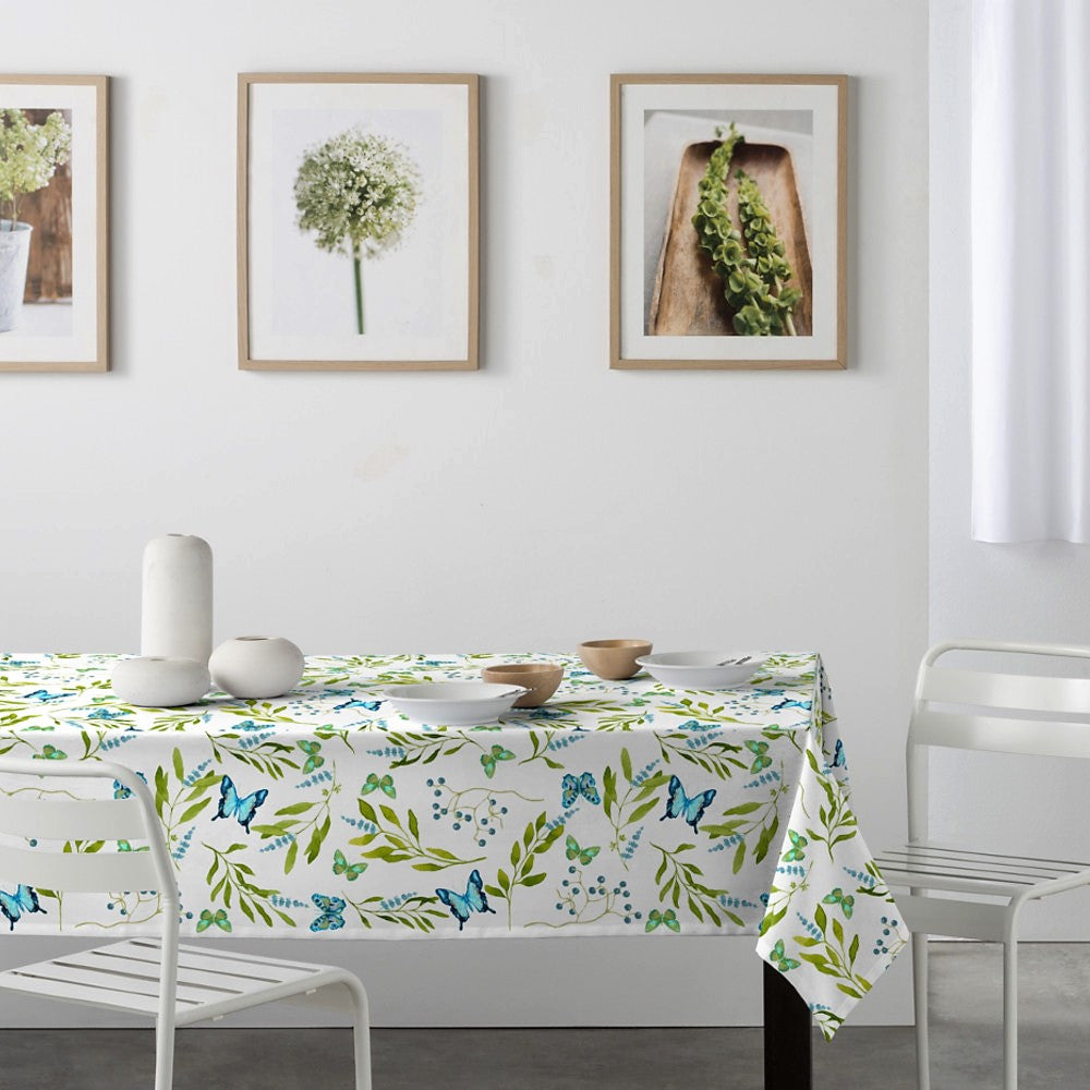 Mariposas Azul - Vacker textilvaxduk med blå fjärilar