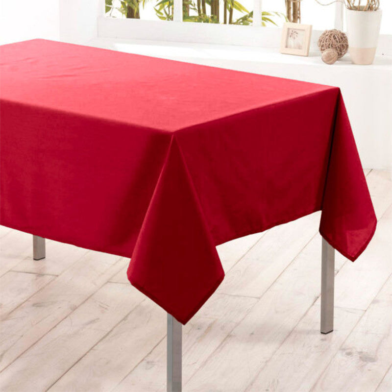 Nelson, enfärgad rektangulär duk med fläckskydd 145 x 300 cm - Röd