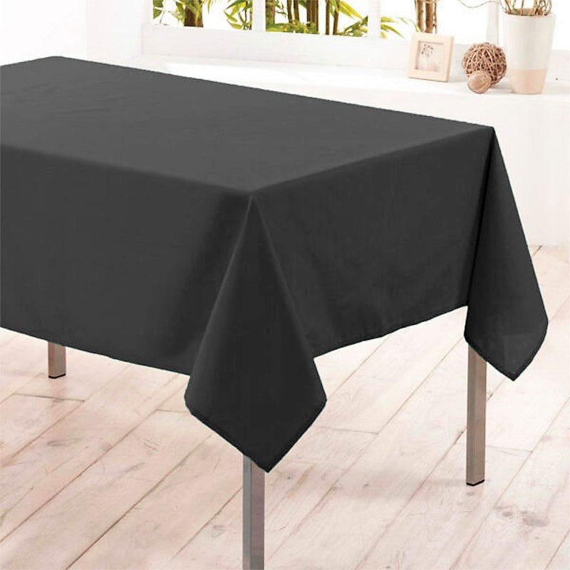 Nelson, enfärgad rektangulär duk med fläckskydd 145 x 300 cm - Svart