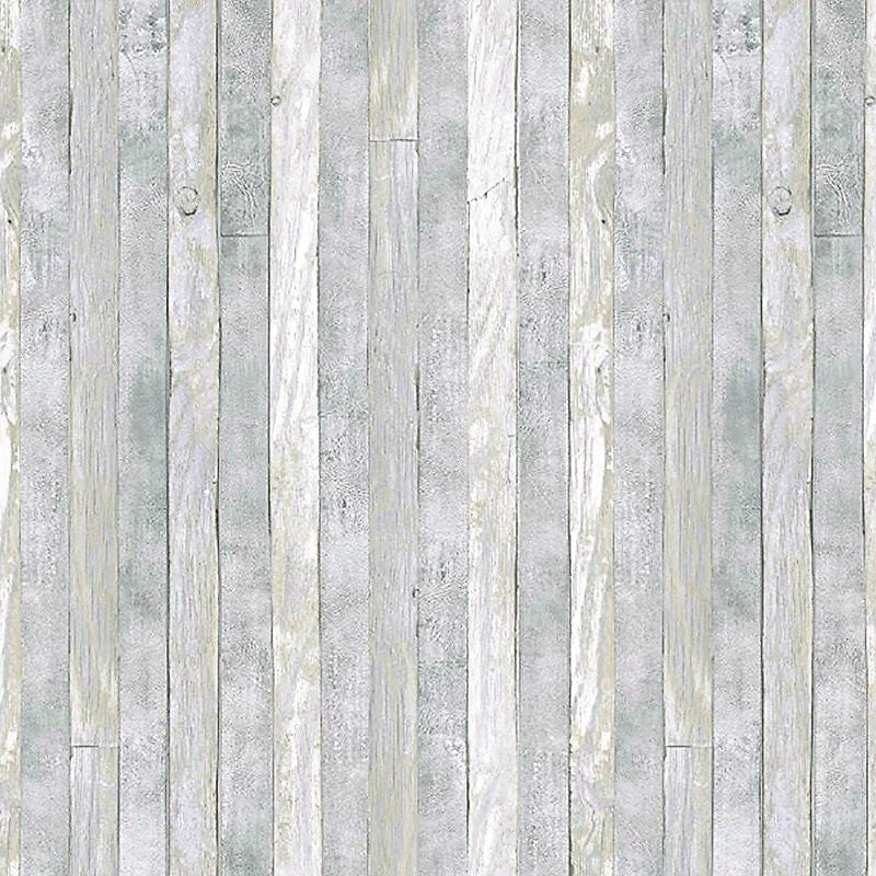 Scrap Wood Light, vaxduk med trälook, ljusgrå
