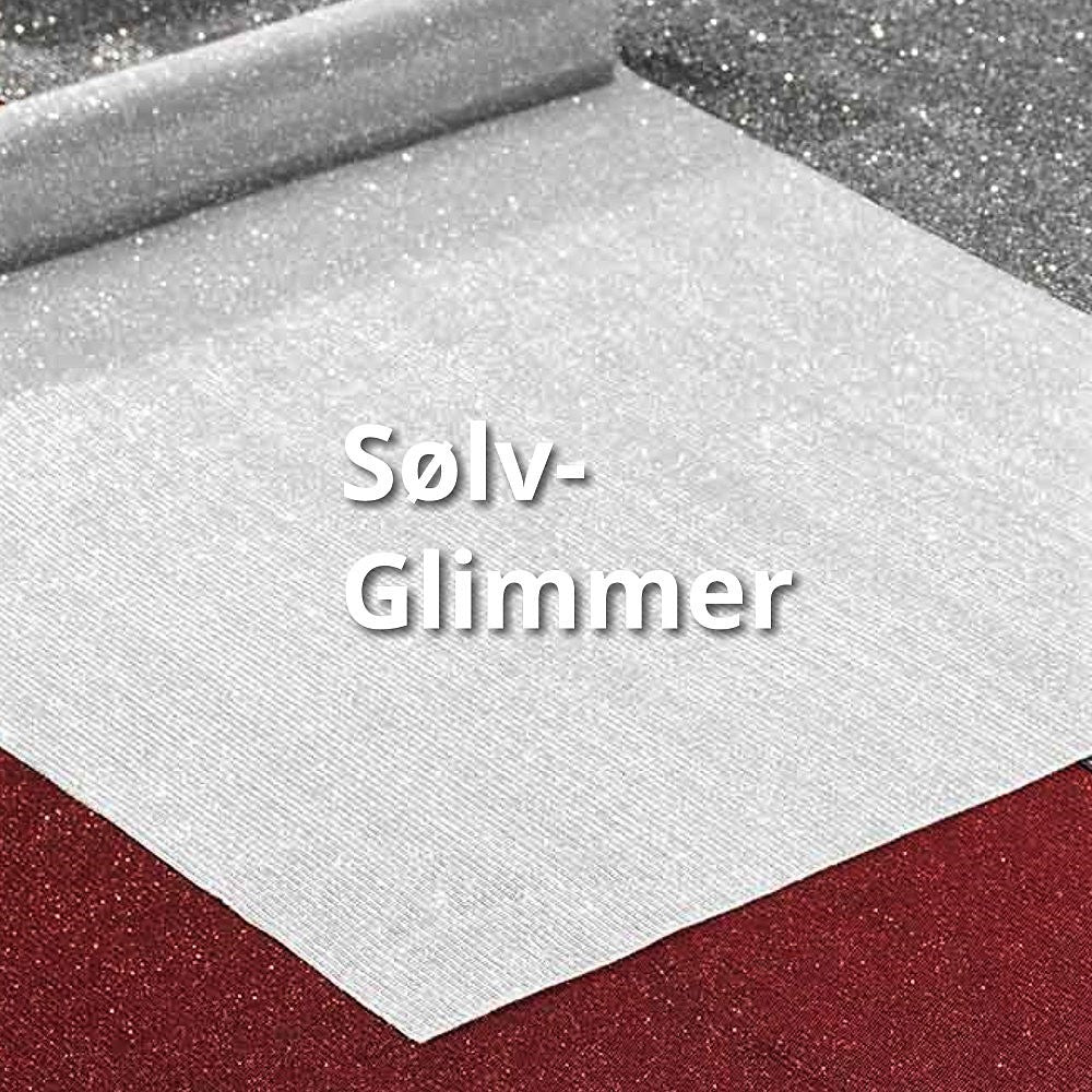Bordslöpare Glimmer / Dinner for 2, 35 x 140 cm - Silver