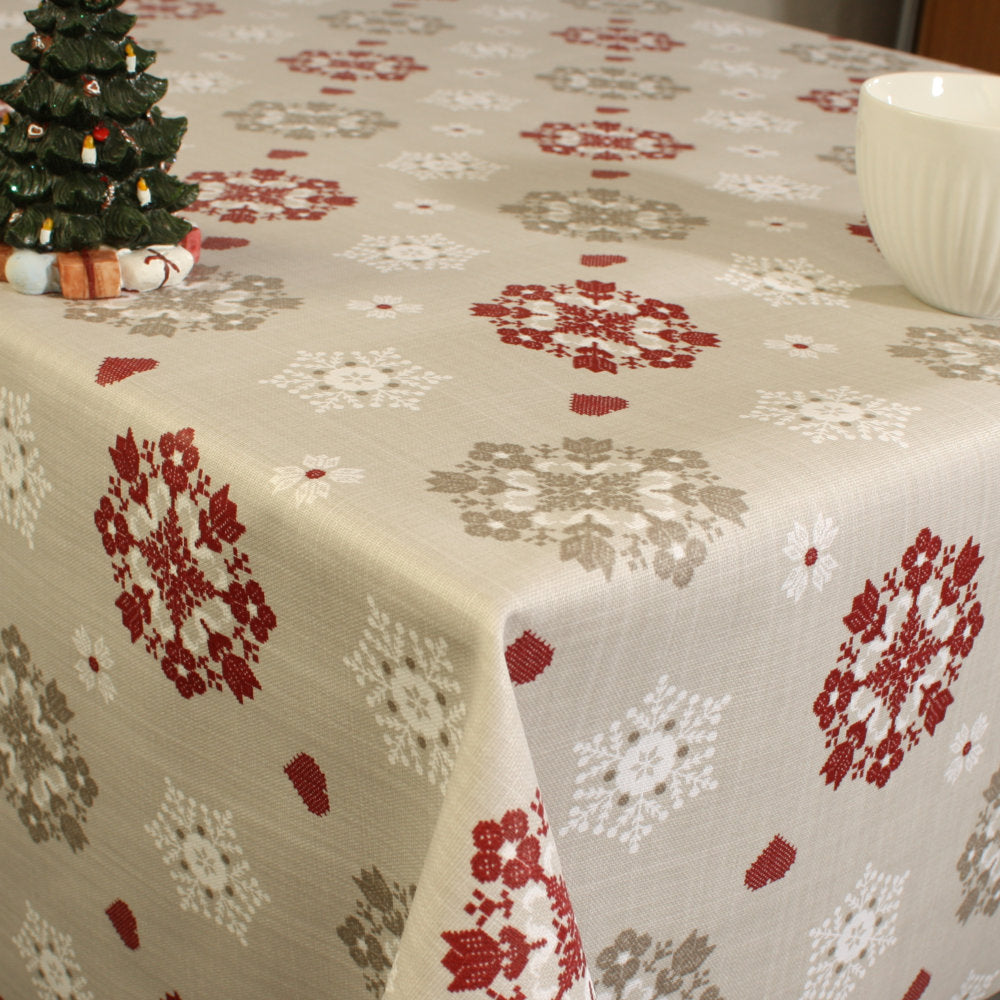 Jultextilvaxduk - Giboulee Naturel - 155 cm bred