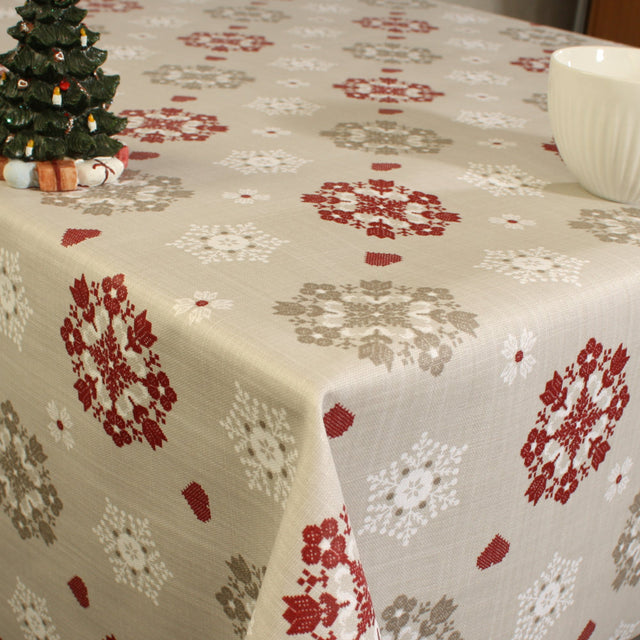Jultextilvaxduk - Giboulee Naturel - 155 cm bred