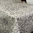 Bredle Grå - Vacker jultextilvaxduk med lurex 150 cm bred