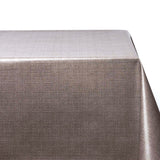 På bordet Deco Lino Taupe - Enfärgad vaxduk med linnelook