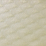 Amigoni Oro Solfjäderblad - Elegant textilduk med lurex i guld, 180 cm bred, närbild