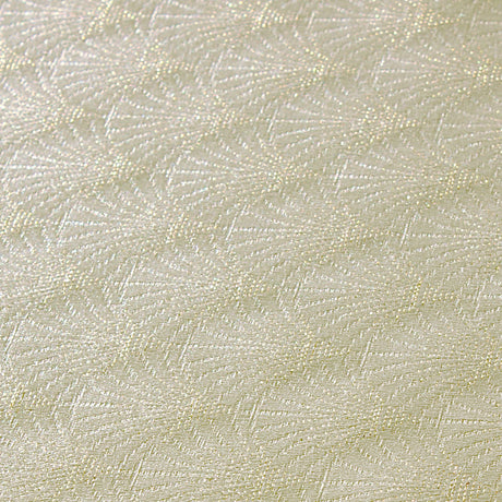 Amigoni Oro Solfjäderblad - Elegant textilduk med lurex i guld, 180 cm bred, närbild