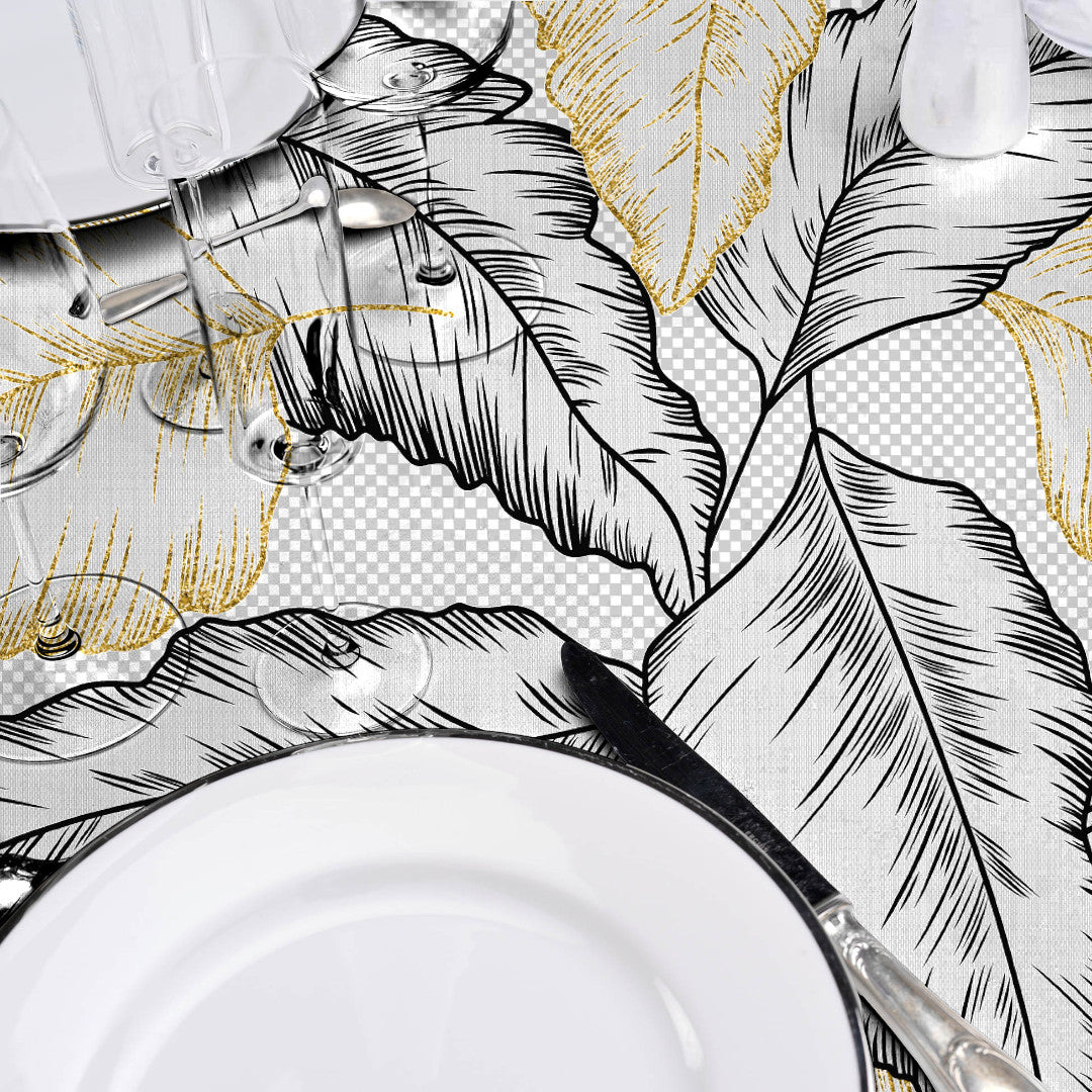 Arbena – Extra kraftig vaxduk med metallictryck, detaljer