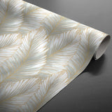 Betty Golden Palm – Elegant vaxduk med gyllene palmblad, rulle