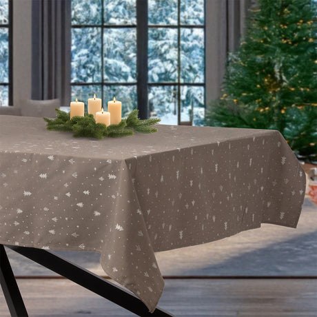 Christmas Carol Natur – Damastvävd julduk 140 x 220 cm, miljö 1