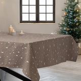 Christmas Carol Natur – Damastvävd julduk 140 x 220 cm, hörn 2