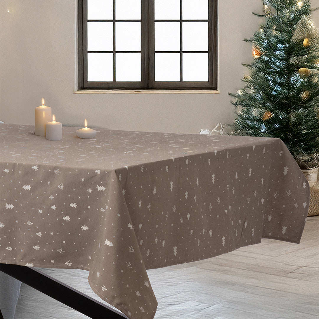 Christmas Carol Natur – Damastvävd julduk 160 x 220 cm, miljö 2