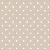 Classic Dot Beige - Vaxduk med vita prickar, mönster