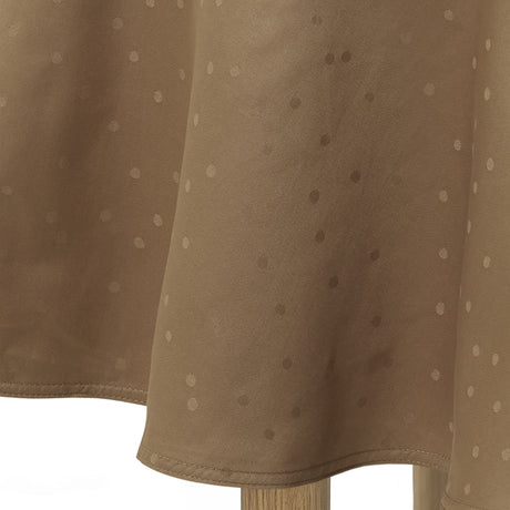 Compliments Damastduk Confetti, Walnut – Rund Ø 200 cm, kant