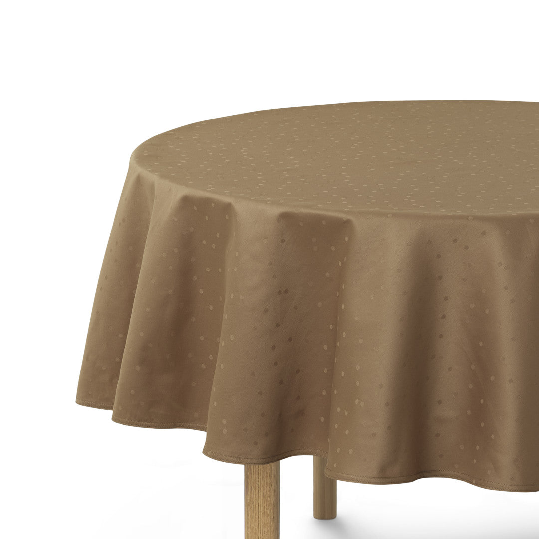 Compliments Damastduk Confetti, Walnut – Rund Ø 200 cm