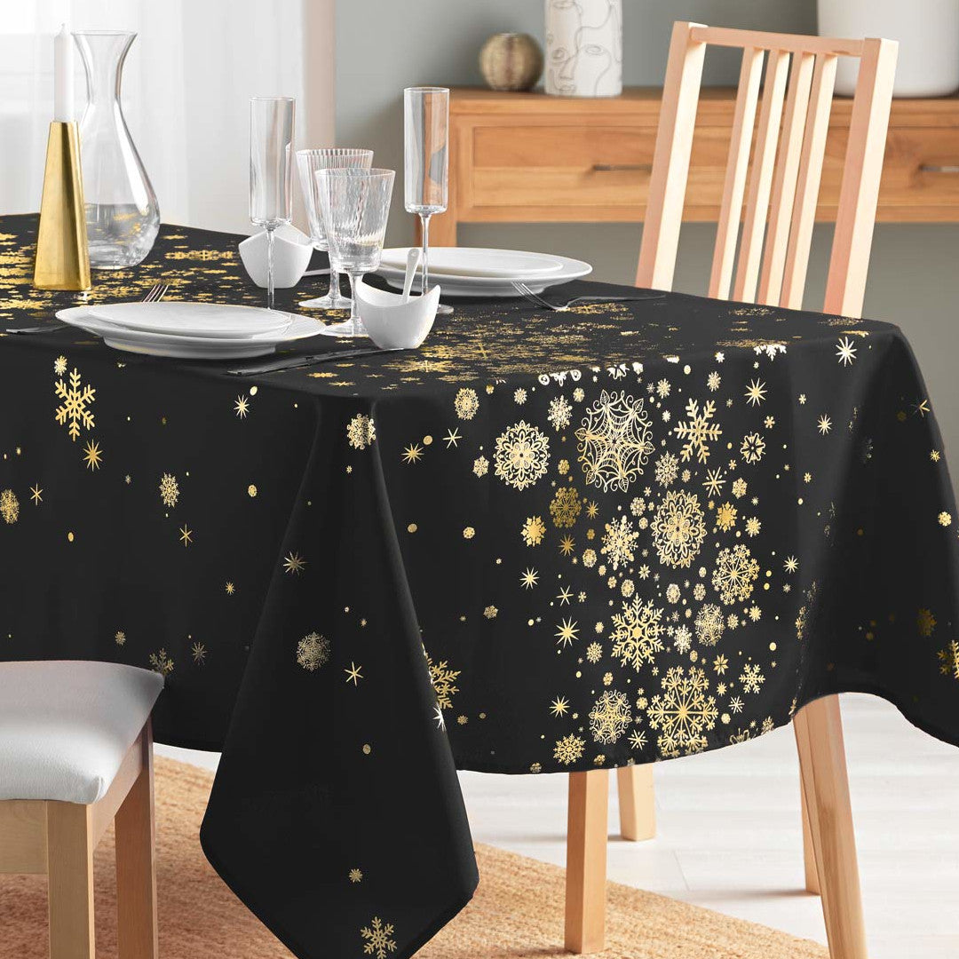 Constellation Svart/Guld - Julduk med metalltryck, 150 x 240 cm, miljöbild 1