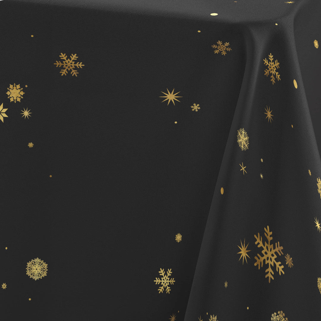 Constellation Svart/Guld - Julduk med metalltryck, 150 x 240 cm, mönster