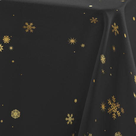 Constellation Svart/Guld - Julduk med metalltryck, 150 x 240 cm, mönster
