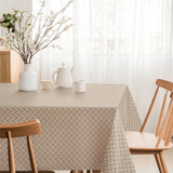 Espiga Rosa Beige – textilvaxduk med elegant fiskbensmönster miljö