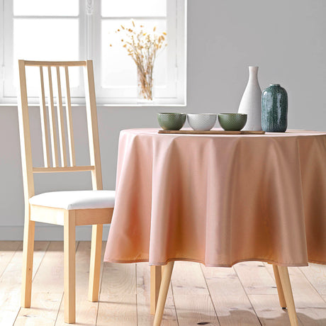 Essentiel Blush - Enfärgad rund duk Ø 180 cm, miljöbild