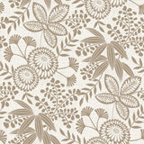 Fleuria Beige - Vaxduk i varm beige med växtmönster, mönster
