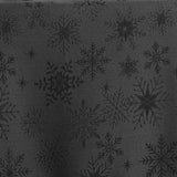 Flocons Antracit - Jacquardvävd jul- och nyårsduk, 140 x 240 cm, mönster