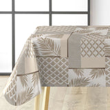 Ginger Luxury Naturel - Vaxduk med botaniskt patchworkmönster, hörn