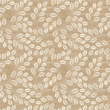 Hessian Leaf Beige – Lätt präglad vaxduk med bladmönster, mönster