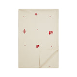 Julia Rød - Broderad julduk, 100 % bomull - 140 x 270 cm, vikt