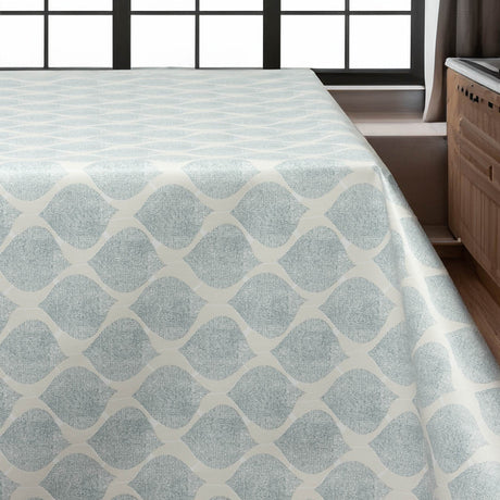 Leafy Soft Blue - Vaxduk med mjukt grafiskt uttryck