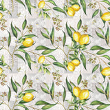 Limonero – Textilvaxduk med citroner och patchworkmönster