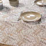 Nedelia Natural - 145 x 240 cm, rektangulär duk med bladmönster, närbild