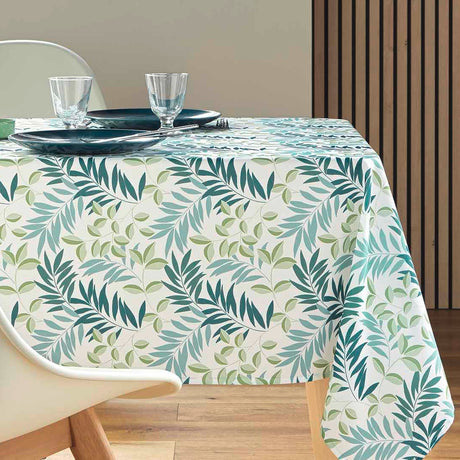 Nedelia Sage - 145 x 240 cm, rektangulär duk med bladmönster