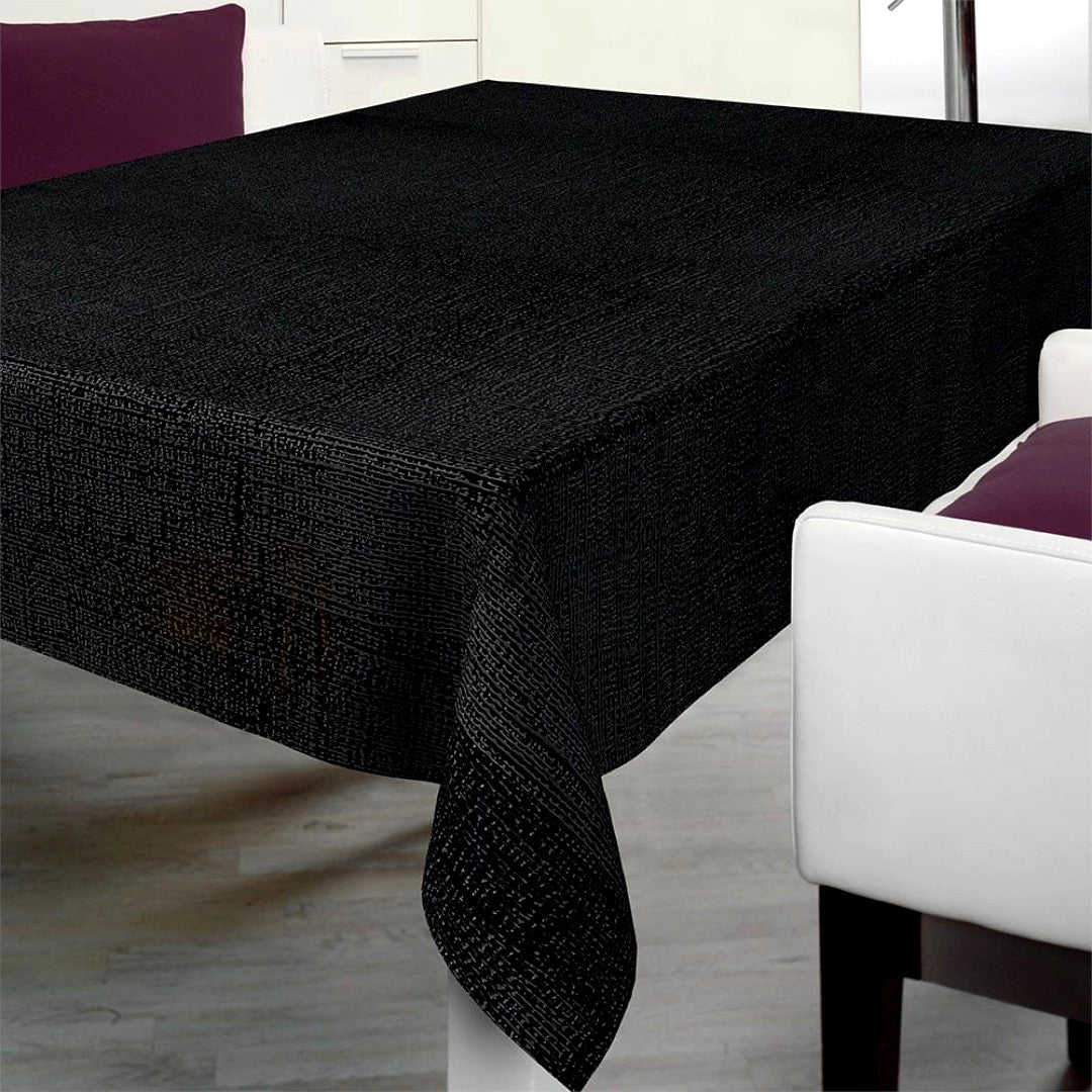 Nordfavn Elegant Black Onyx – Extra kraftig svart vaxduk med vackert präglat mönster, miljö 1