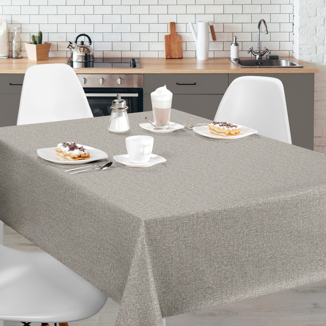Nordfavn Fine Weave Stone – Präglad vaxduk med diskret textilkänsla miljö