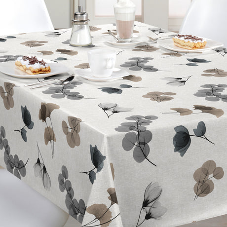 Nordfavn Organza Grey Beige – Duk med bladmönster, miljö